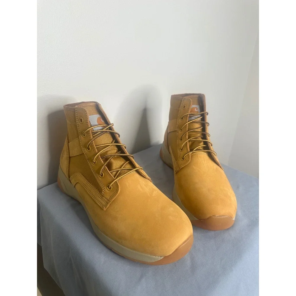 Carhartt Force 5 Inch Lightweight Sneaker Boots Tan Mens 12 FA5017-M EH Soft Toe
